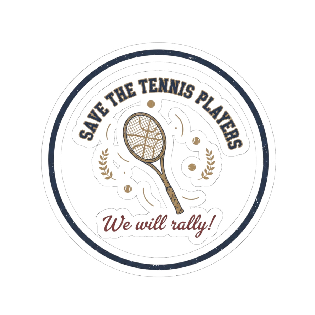Save the Tennis Players Sticker | pickleball vs tennis, court time joke