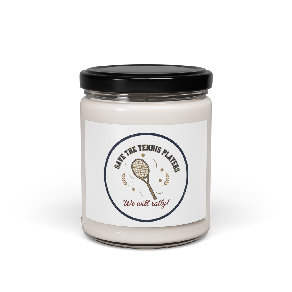 Save the Tennis Players Soy Candle, tennis meme, racquet sport humor