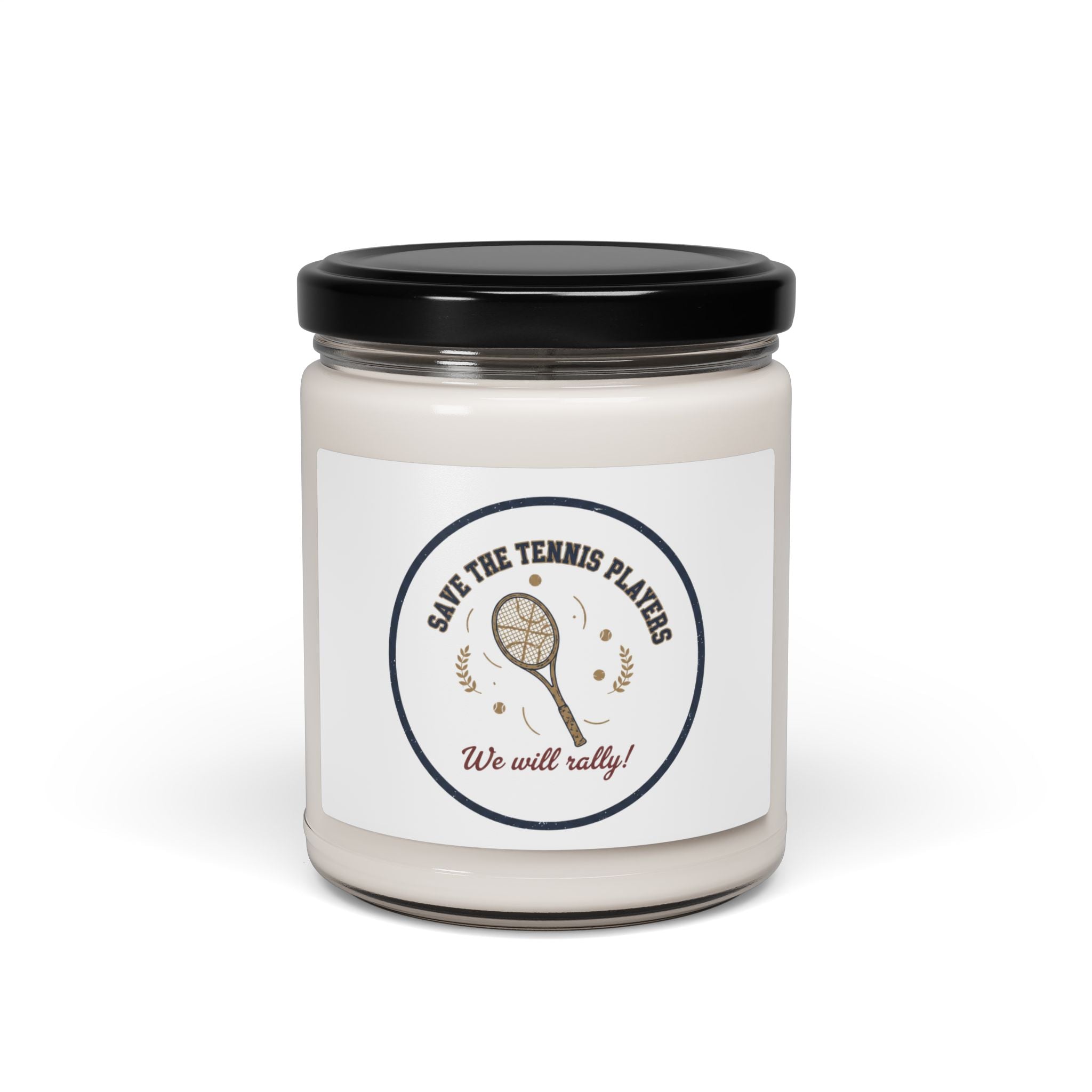 Save the Tennis Players Soy Candle, tennis meme, racquet sport humor
