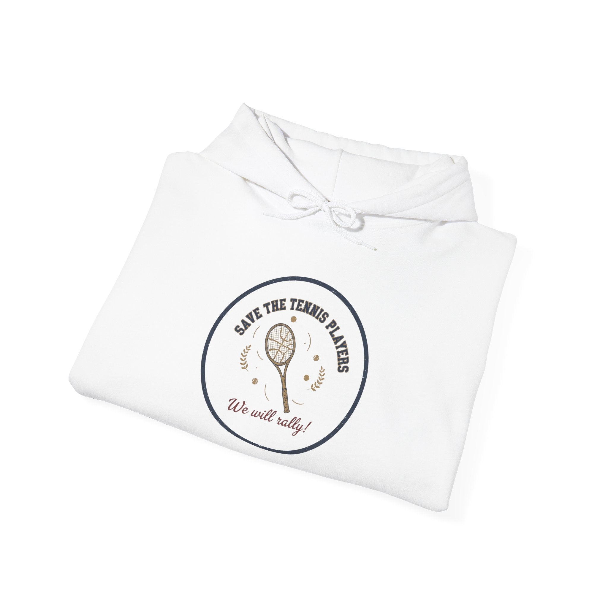 Save the Tennis Players Hoodie | tennis meme apparel, racquet sport humor