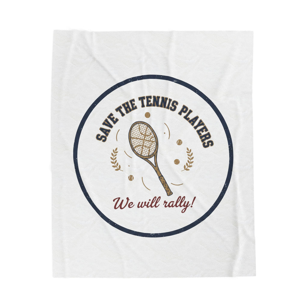 Save the Tennis Players Velveteen Plush Blanket | Tennis meme, racquet sport humor