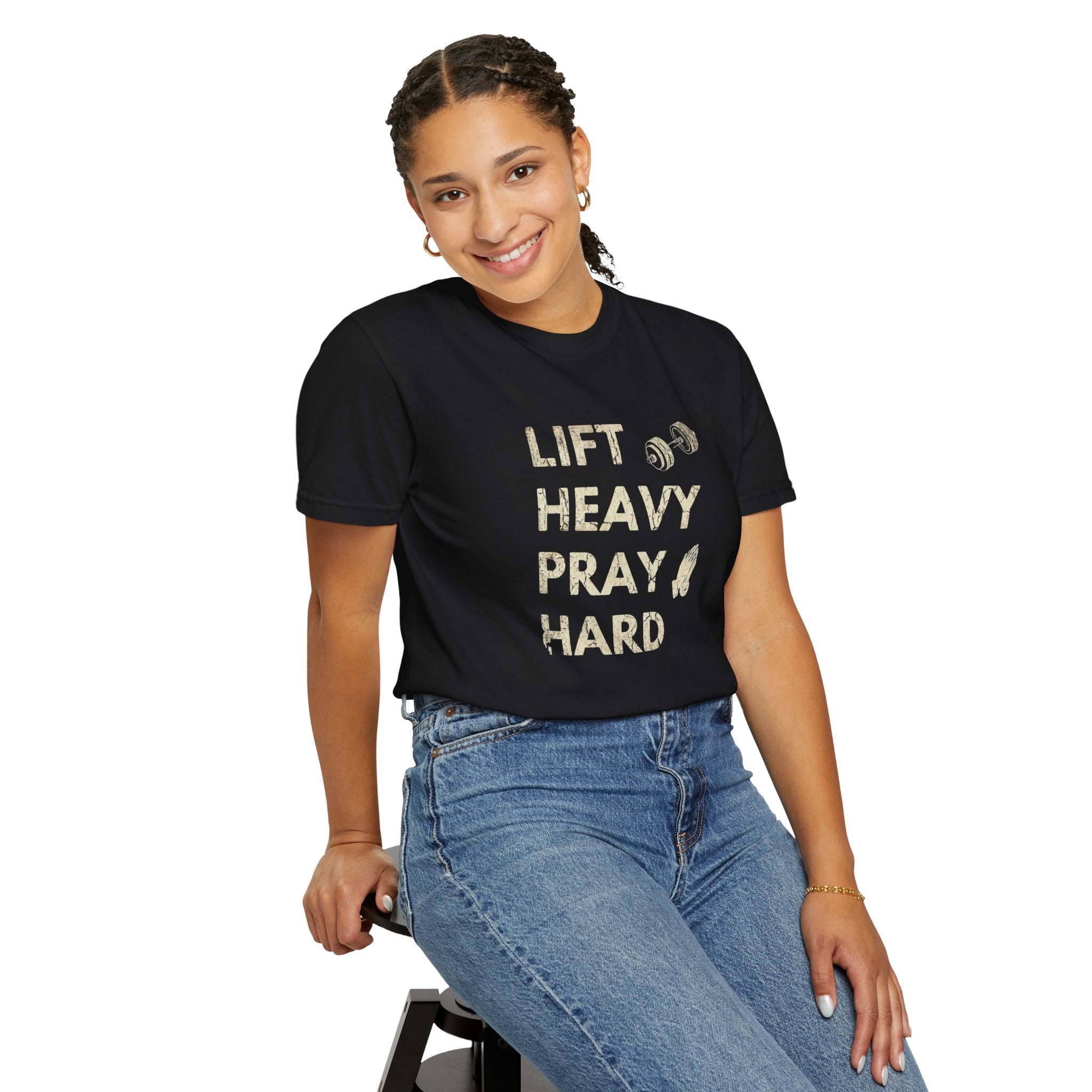 Lift Heavy Pray Hard // Vintage Wash Pump Cover