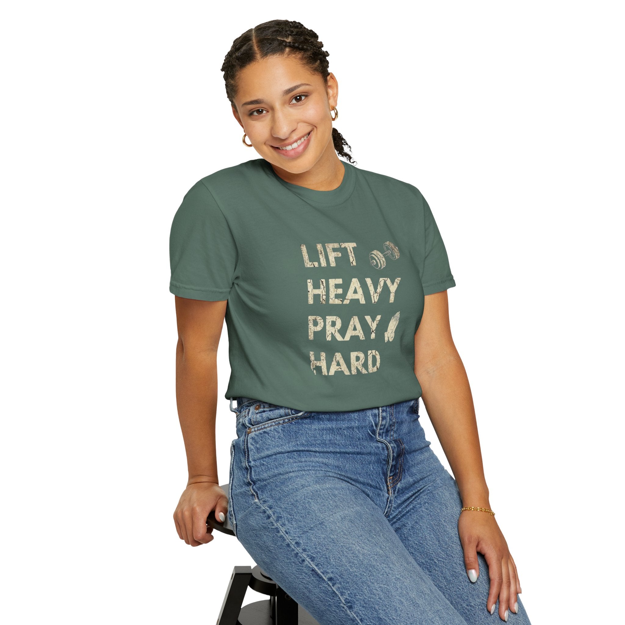 Lift Heavy Pray Hard // Vintage Wash Pump Cover