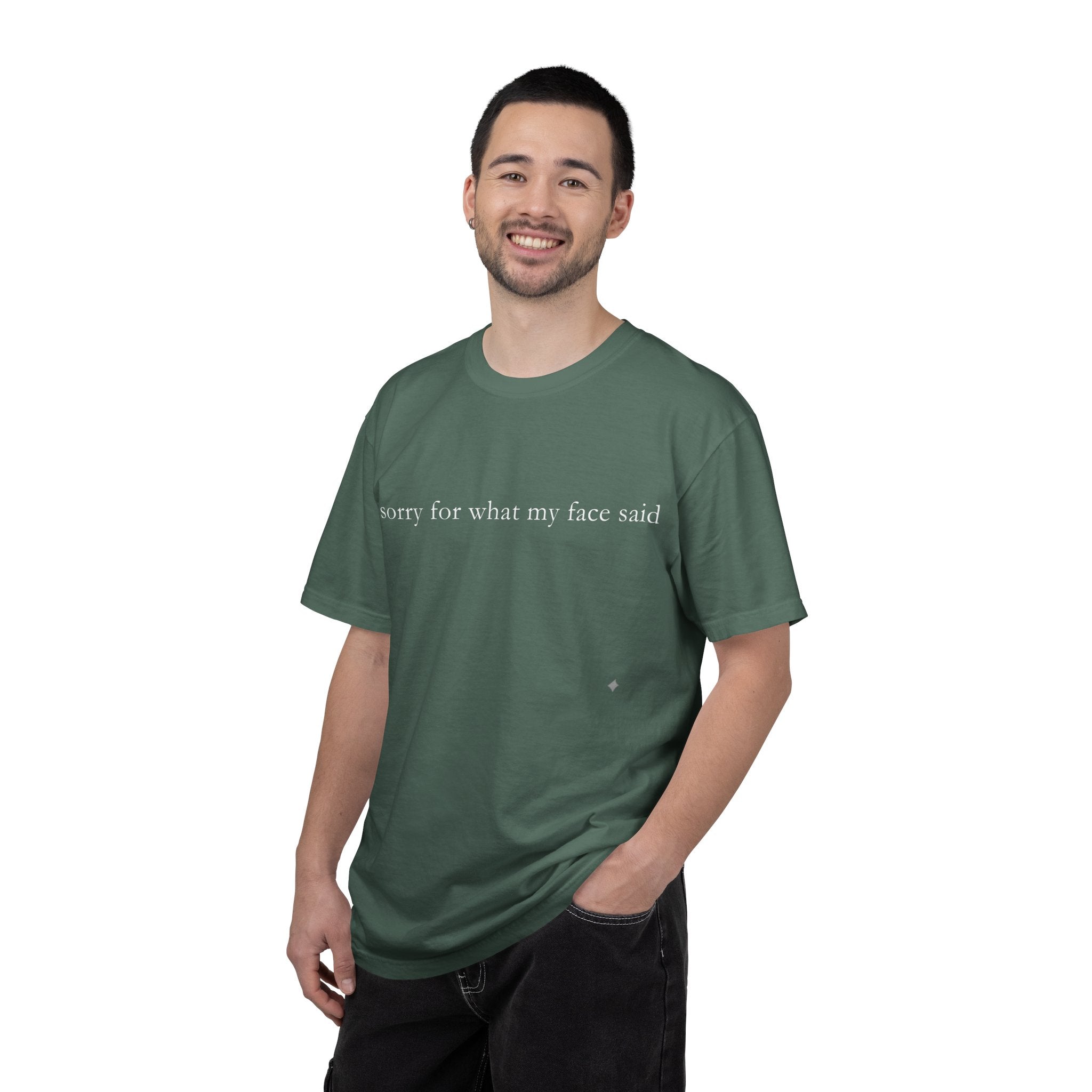 "Sorry For What My Face Said" Funny T-Shirt | Sarcastic Graphic Tee