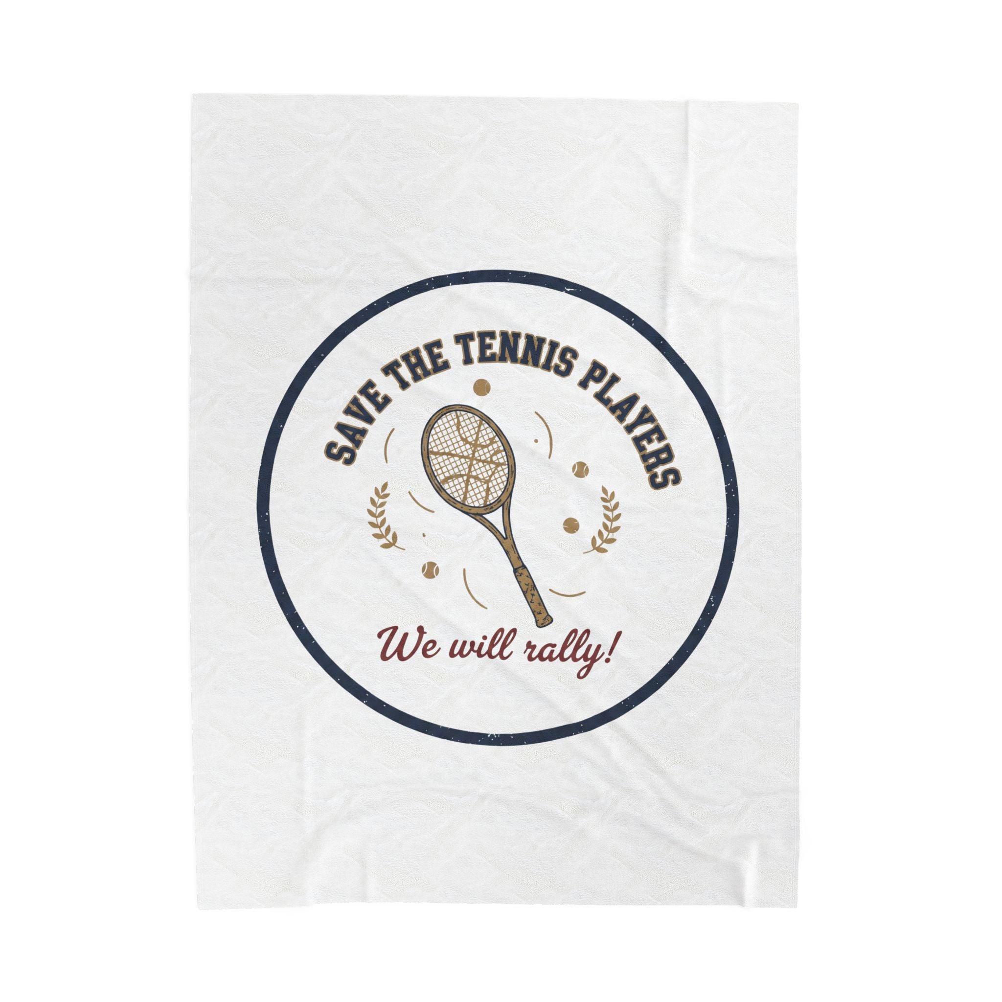 Save the Tennis Players Velveteen Plush Blanket | Tennis meme, racquet sport humor